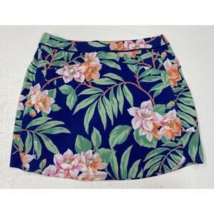 Women RLX Ralph Lauren Pointed Aim Hawaiian floral athletic golf skort skirt S